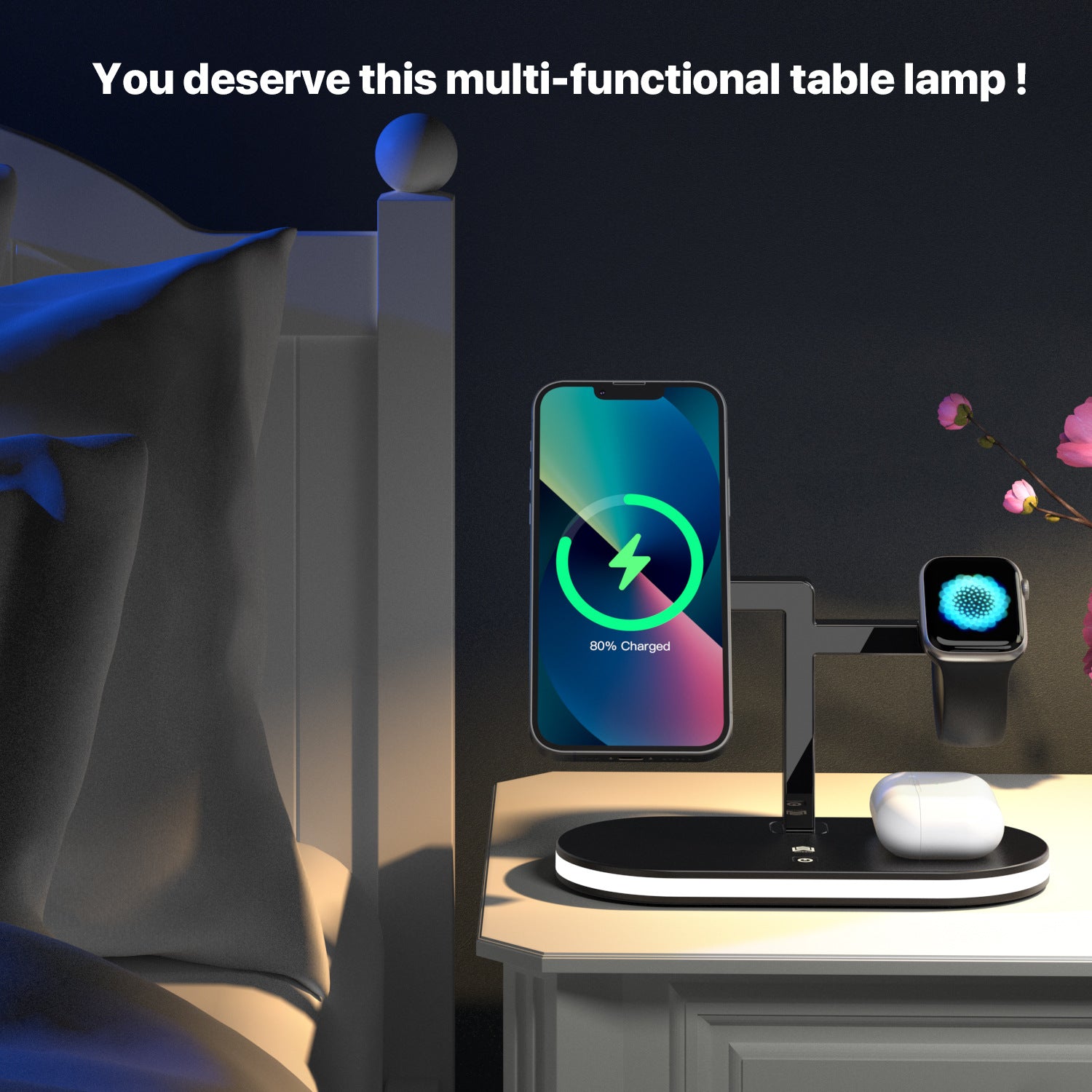 Magnetic Wireless Charger Small Night Lamp Function Three-in-One