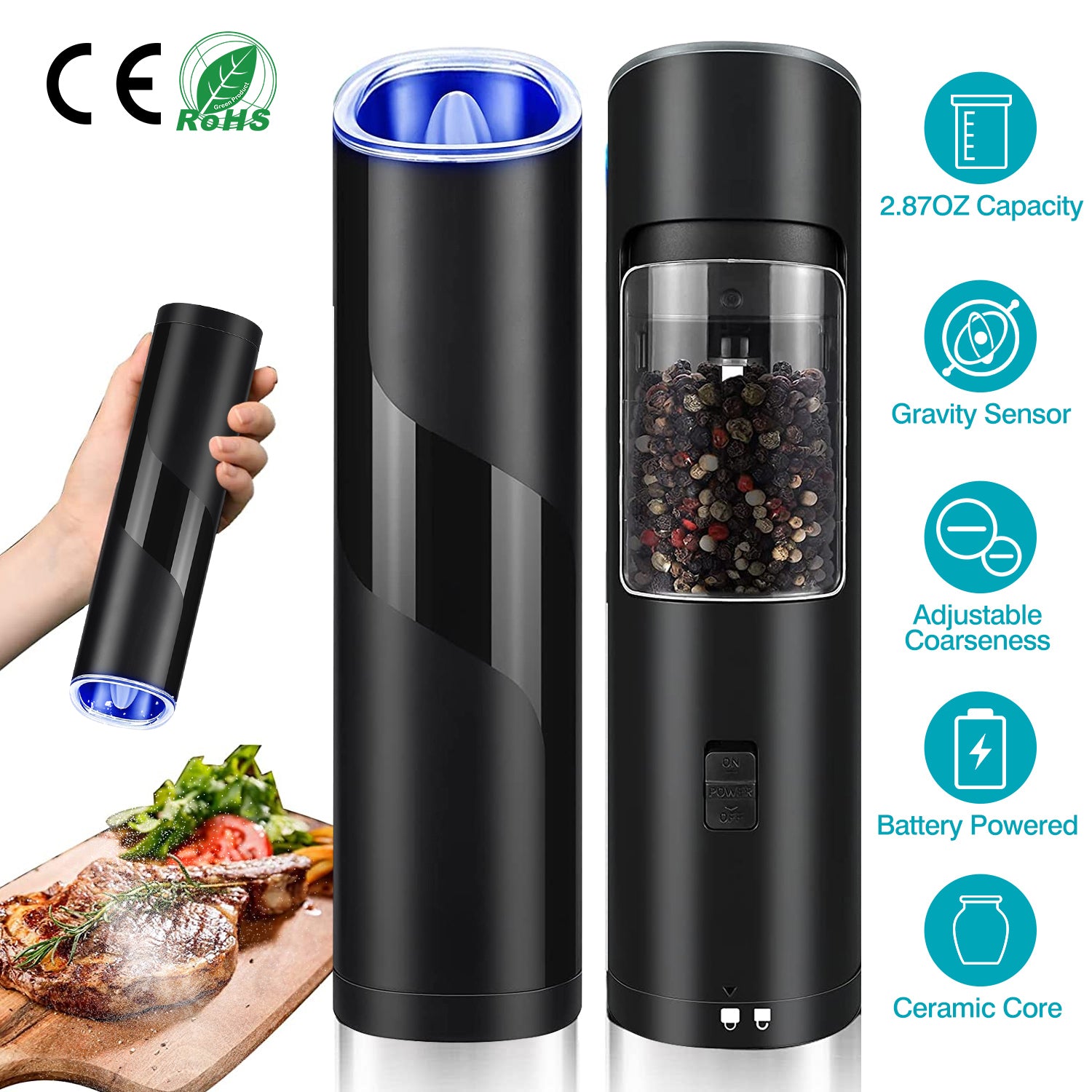 Automatic Electric Salt and Pepper Grinder