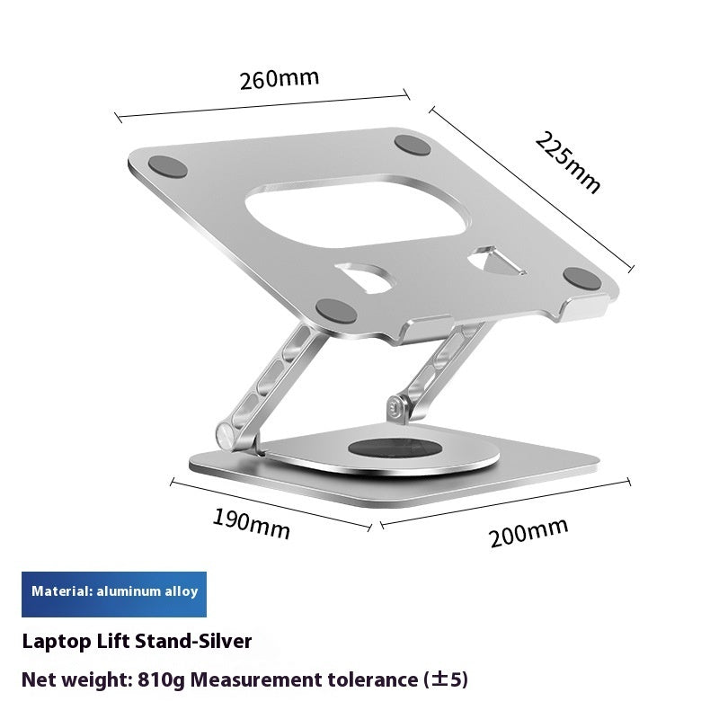 360-Degree Rotating Aluminum Alloy Laptop Stand