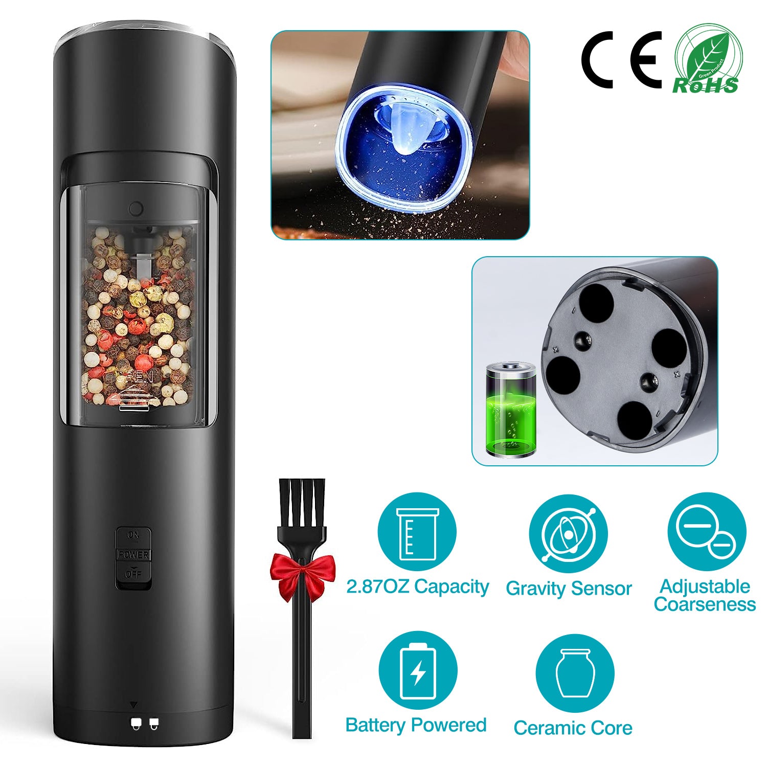 Automatic Electric Salt and Pepper Grinder