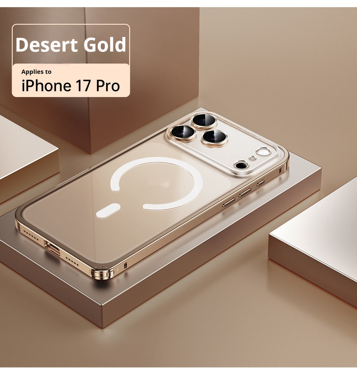 Metal Frame Phone Case Magnetic for Iphone 17
