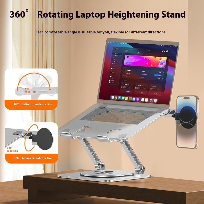 360-Degree Rotating Aluminum Alloy Laptop Stand