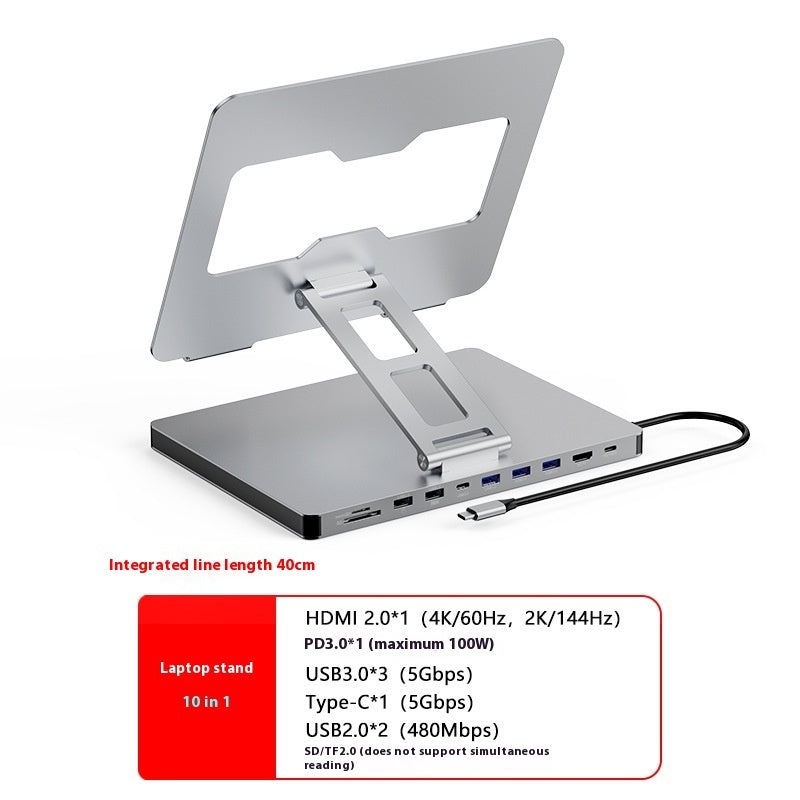 Type-C Extended Rotating Folding Laptop Stand
