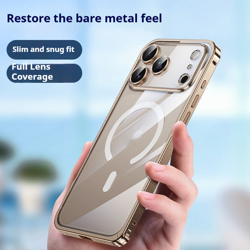 Metal Frame Phone Case Magnetic for Iphone 17