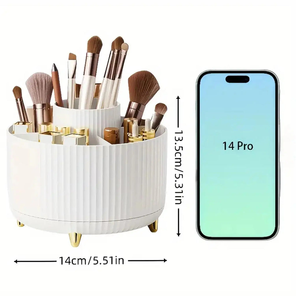 360° Rotating Makeup Organizer - 5 Compartments