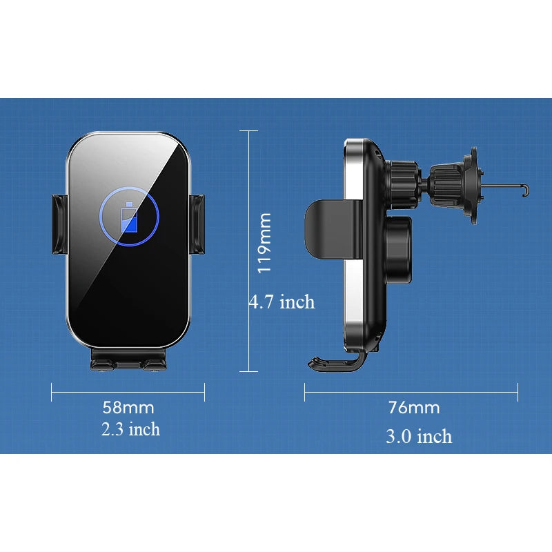 15W Auto Clamping Wireless Car Charger for iPhone 17-11