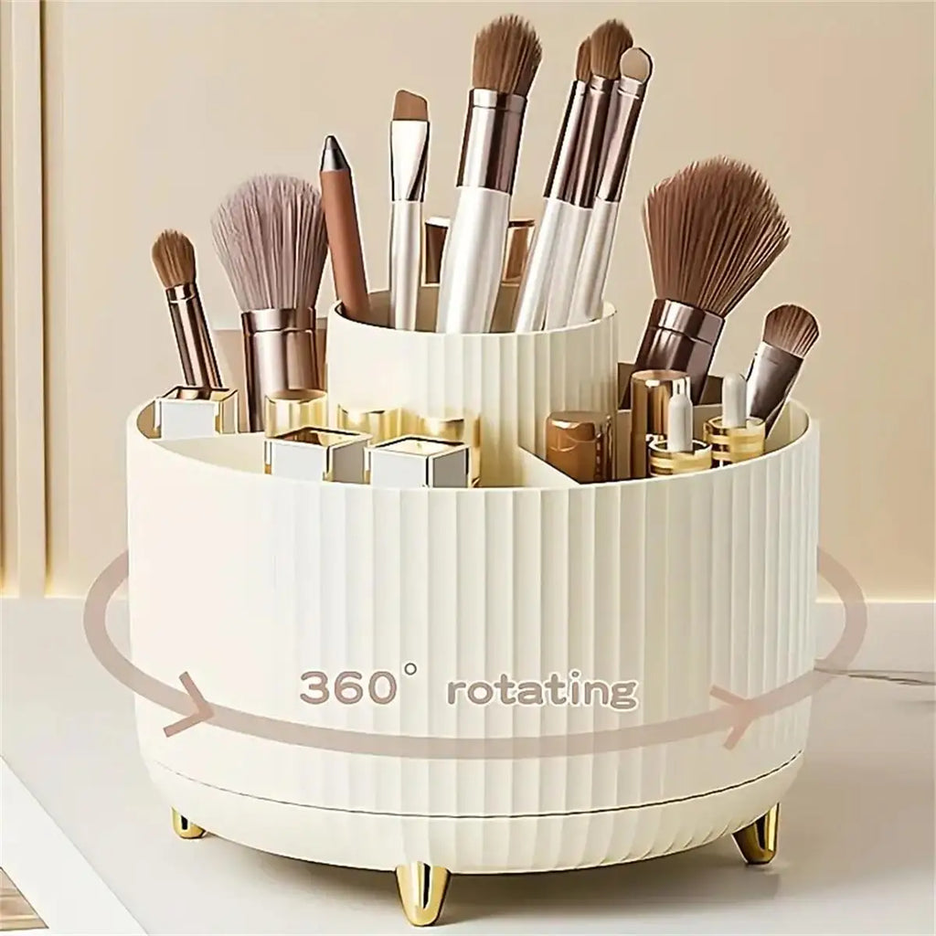 360° Rotating Makeup Organizer - 5 Compartments