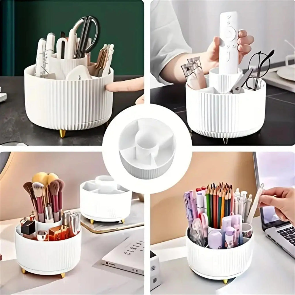 360° Rotating Makeup Organizer - 5 Compartments