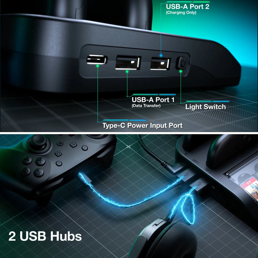 4 Controller Charge Dock for Switch2 and Storage Host