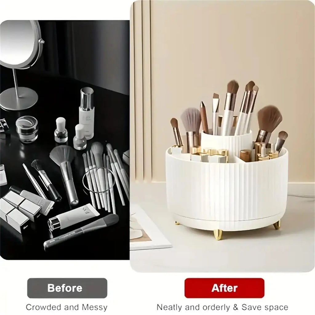 360° Rotating Makeup Organizer - 5 Compartments