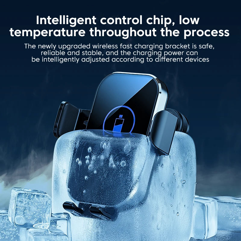 15W Auto Clamping Wireless Car Charger for iPhone 17-11