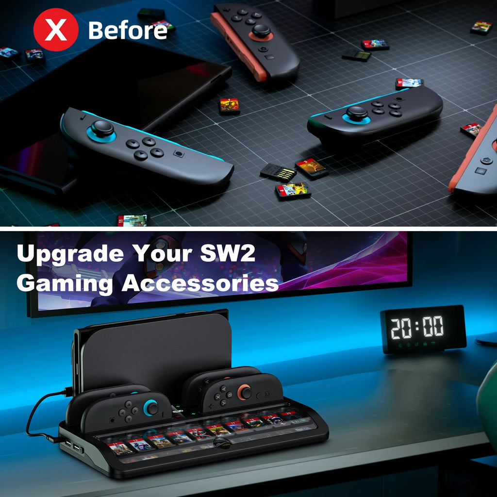 4 Controller Charge Dock for Switch2 and Storage Host