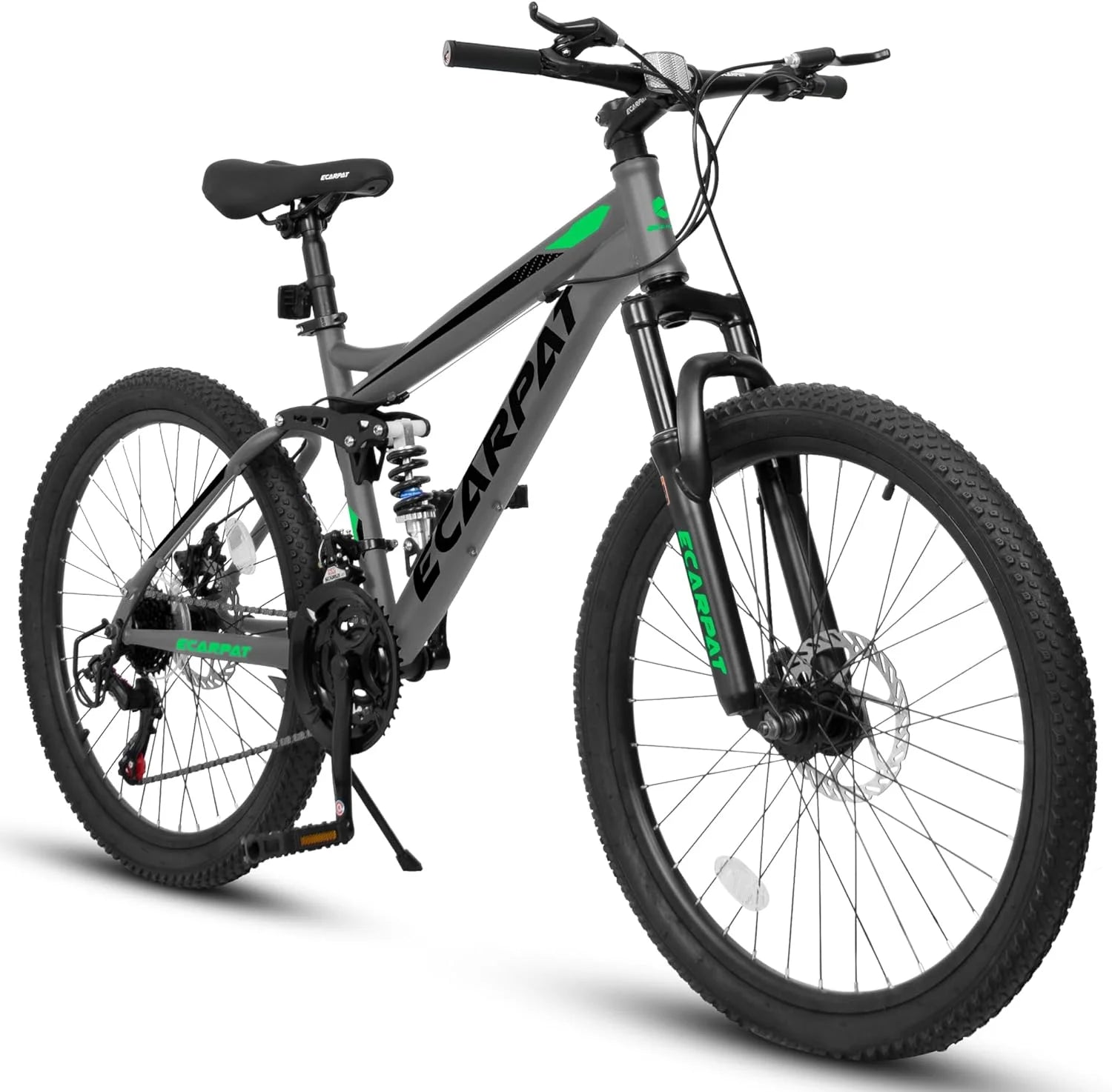 Ecarpat Dual Full Suspension Mountain Bike 24/26/27.5 Inch, Mens,Women,Teenagers,Boy and Girl.  Mountain Bike, 21-Speed Disc Bicycles