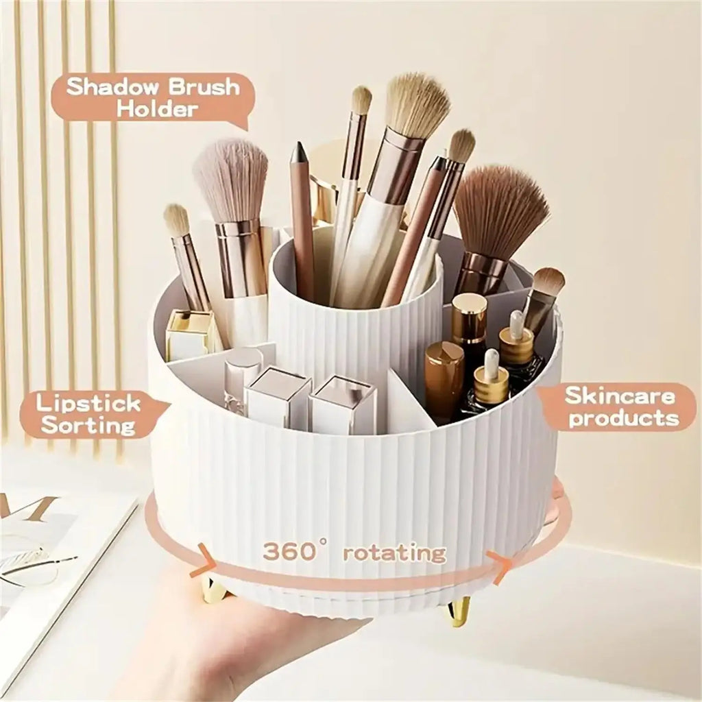 360° Rotating Makeup Organizer - 5 Compartments