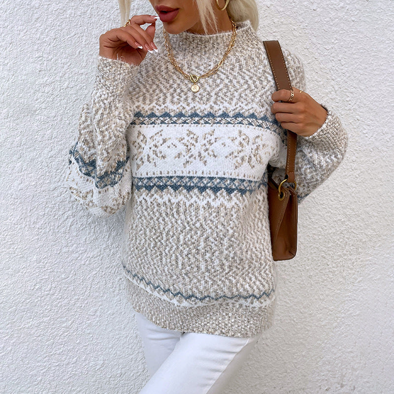 Winter Snowflake Sweater Fashion for Woman