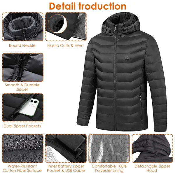 Heated Jacket Electric Heating Coat.