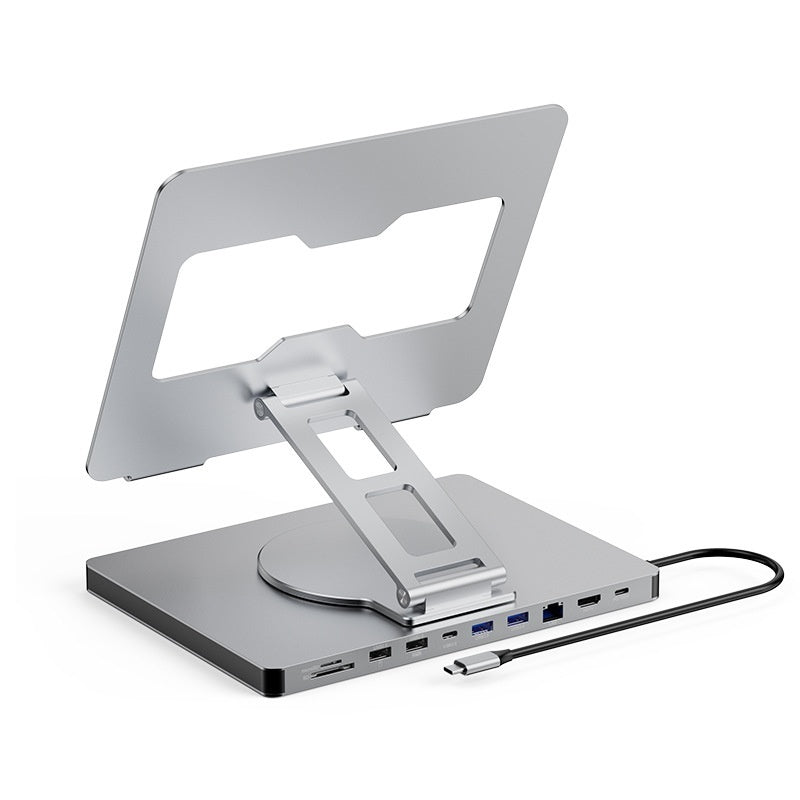 Type-C Extended Rotating Folding Laptop Stand